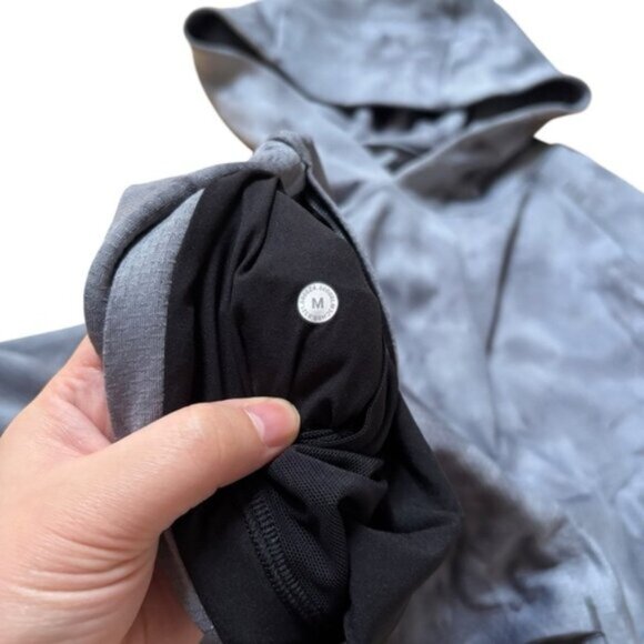 Lululemon Men Textured Tech Hoodie Diamond Dye Rhino Grey Anchor Size Medium - Picture 4 of 4